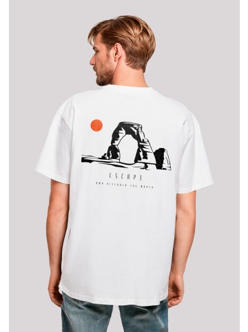 F4NT4STIC Heavy Oversize T-Shirt Oversize Escape Discover the World Savannah in weiß