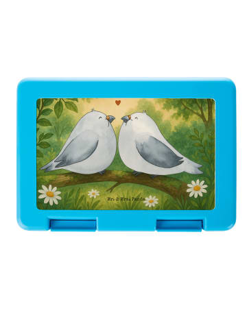 Mr. & Mrs. Panda Bento Box Turteltauben Liebe Design ohne Spruch in Weiß