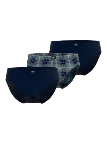 CECEBA Slip 3Er Pack Daytona in blau-mittel-Karo