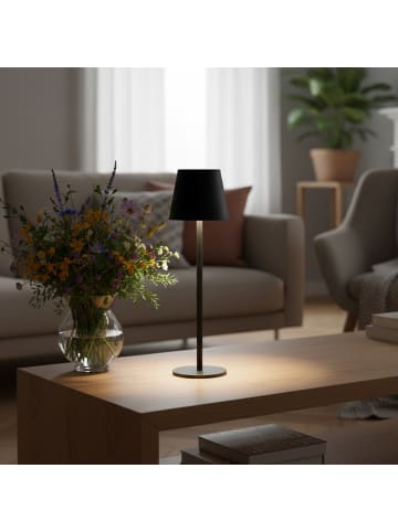 Coen Bakker LED Tischlampe dimmbar IP44 Innen & Außen 36,5x11cm Glatt in Schwarz