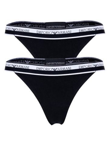 Emporio Armani String 2er Pack in Schwarz