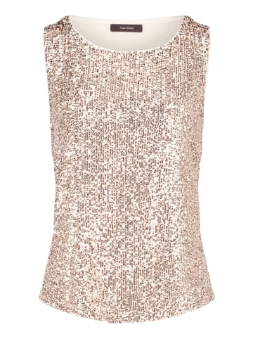 Vera Mont Pailletten-Top ohne Arm in Cream/Gold