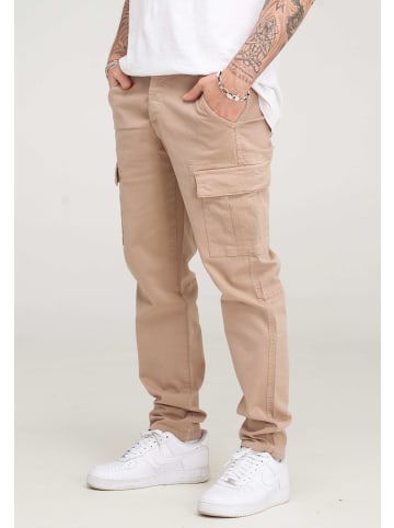 behype Cargo-Hose - BHMATOLA Jogger-Hose Jeanshose Stoffhose in Beige