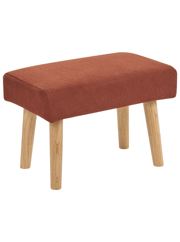 Beliani Hocker TAKOMA in Rot/Braun - (W) 50 x (H) 34 x (L) 30 cm