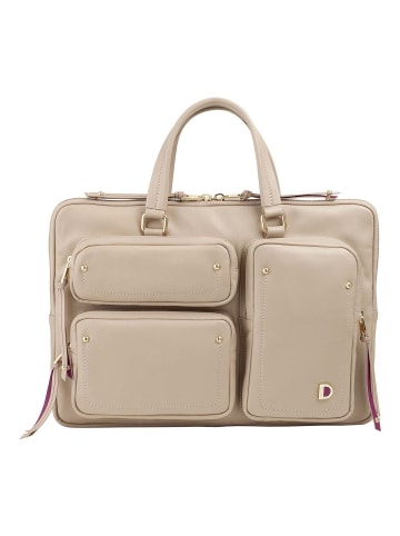 DuDu Pocket Aktentasche Leder 36 cm Laptopfach in grigio sabbia