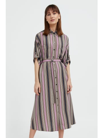 Finn Flare Blusenkleid Stripes in light brown