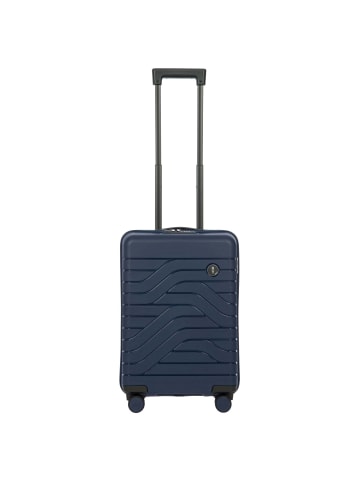 BRIC`s BY Ulisse - 4-Rollen-Kabinentrolley 55 cm (grey blue) in ozean blue