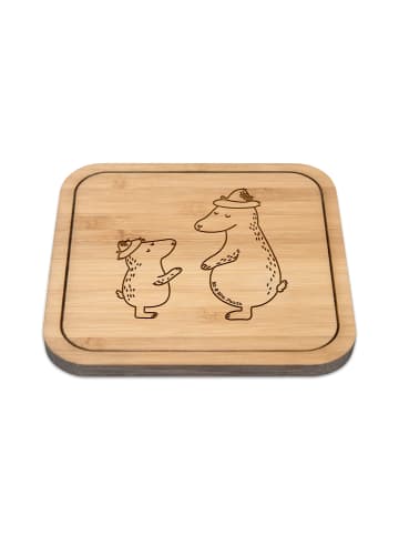 Mr. & Mrs. Panda gläseruntersetzer Bären mit Hut ohne Spruch in Transparent