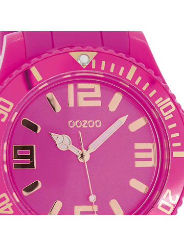 Oozoo Analog-Armbanduhr Oozoo Timepieces pink groß (ca. 43mm)