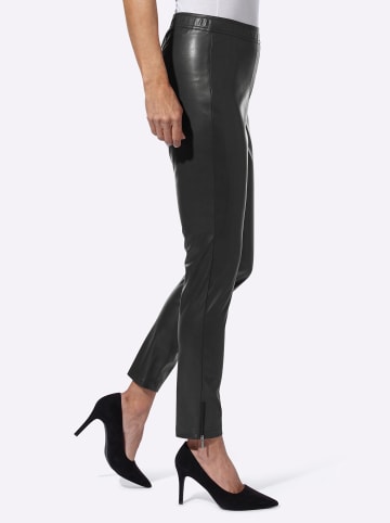 Sieh an! Lederimitathose in schwarz