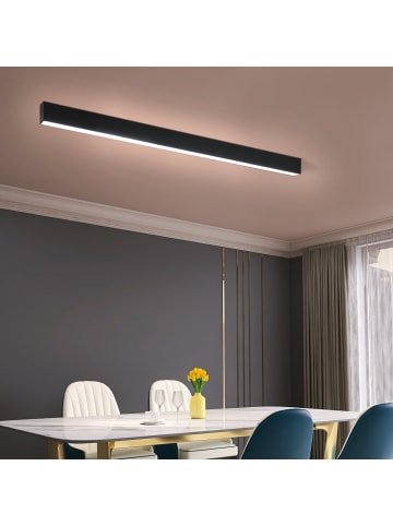 ZMH LED Deckenleuchte in schwarz 32W Modern Dimmbar L 107CM Lang Bürolampe