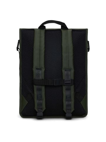 RAINS Trail Rolltop - Rucksack 15" 47 cm (black) in grün