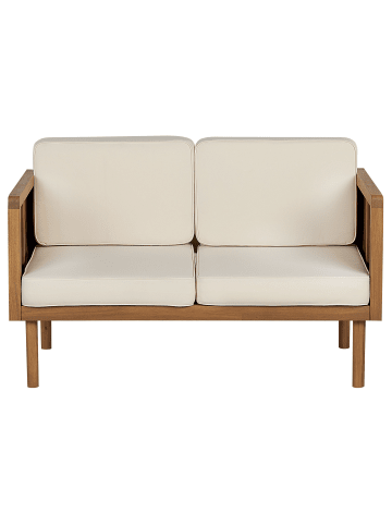 Beliani Gartensofa BARATTI in Braun/Beige - (W) 122 x (H) 76 x (L) 65 cm