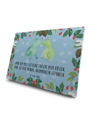 Mr. & Mrs. Panda Tee Adventskalender Frosch Liebe mit Spruch in Eisblau