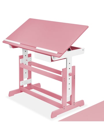 tectake Schreibtisch  109 x 55 x 94 cm, pink