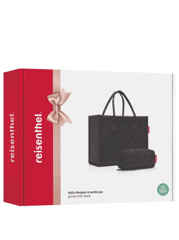 Reisenthel Daily Shopper - Geschenkset 2 tlg. (glossy dots black) in glossy dots black