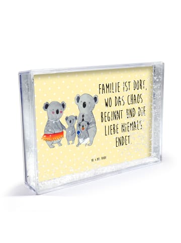 Mr. & Mrs. Panda Bilderrahmen Koala Familie mit Spruch in Gelb Pastell