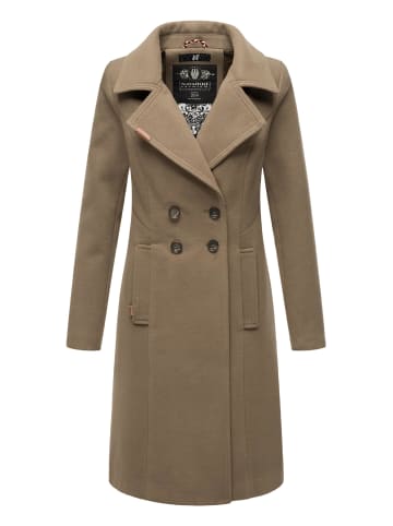 Navahoo Wintermantel Wooly in Stone Brown