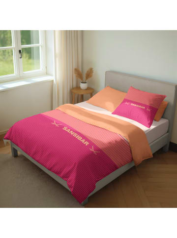 Sansibar Sansibar Bettwäsche Louis, 135 x 200 cm, Pink/Orange