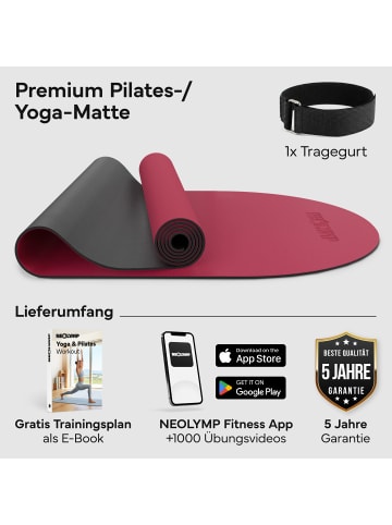 Neolymp Pilatesmatte "PM210" in Himbeerrosa, 180 cm