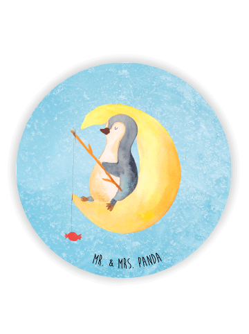 Mr. & Mrs. Panda magnet Pinguin Mond ohne Spruch in Eisblau
