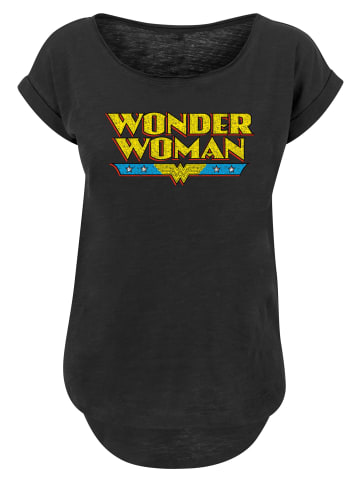 F4NT4STIC T-Shirt DC Comics Superhelden Wonder Woman Crackle Logo in schwarz