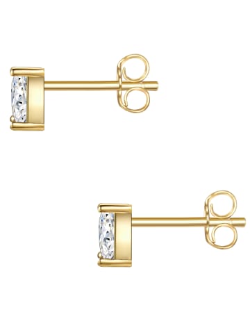 Glanzstücke München Ohrstecker Dreieck aus Sterling Silber mit Zirkonia in gelbgold