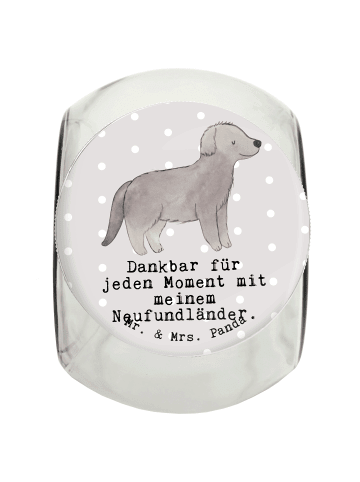 Mr. & Mrs. Panda Dose Neufundländer Moment mit Spruch in Grau Pastell