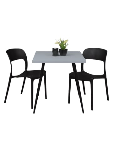 58 aufm Kessel BARTISCH Ekaterina 70x70x75 schwarz matt/aqua matt lack