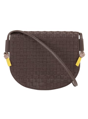DuDu Skye Umhängetasche Leder 21 cm in coffee brown