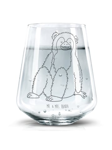 Mr. & Mrs. Panda Trinkglas Affe ohne Spruch in Transparent