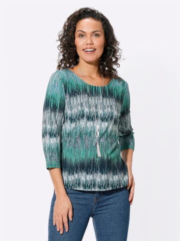 WITT WEIDEN Rundhalsshirt in marine-apfel-bedruckt