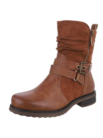 Ital-Design Stiefelette in Camel