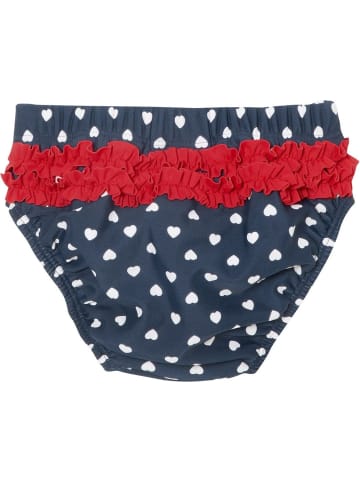 Playshoes Badehose "UV-Schutz Windelhose Herzen zum Knöpfen" in Blau