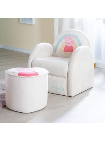 roba Peppa Pig Kindersessel, Armlehne & Samtbezug Beige, bis 80 kg