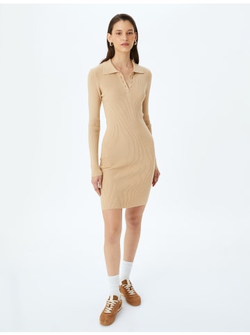 KOTON Kleid in Kamelfeder