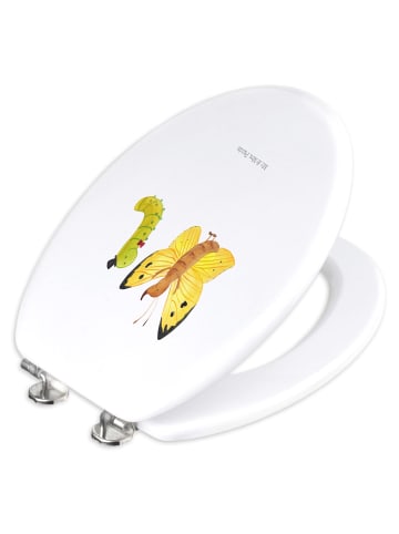 Mr. & Mrs. Panda klo deckel Raupe Schmetterling ohne Spruch in Weiß