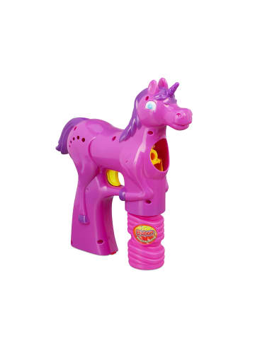 relaxdays Seifenblasenpistole Einhorn in Pink