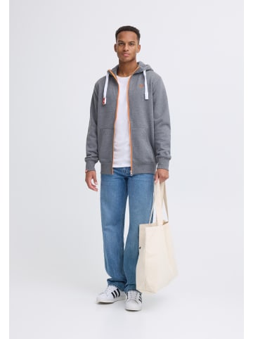 !SOLID Kapuzensweatjacke SDBenn High Neck Zip-Hoodie in Grau