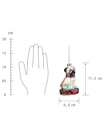 Butlers Butlers Baumhänger HANG ON Mops in Creme