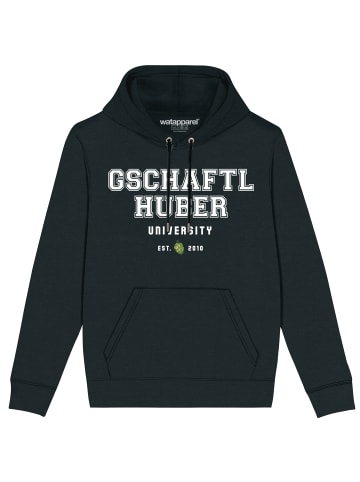 wat? Apparel Sweatshirt Gschaftlhuber University in Schwarz