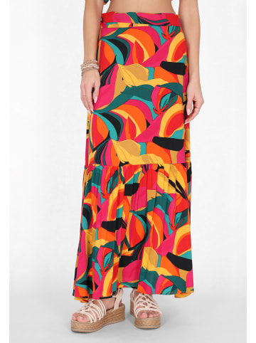 IZIA Women Skirt in yellow multicolor