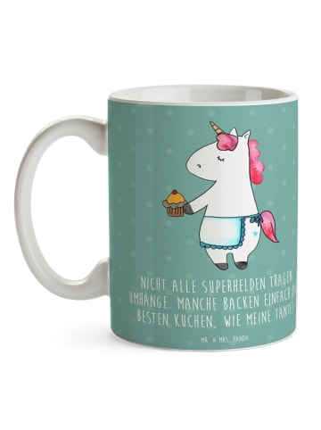 Mr. & Mrs. Panda Becher Super Tante mit Spruch in Meeresbrise