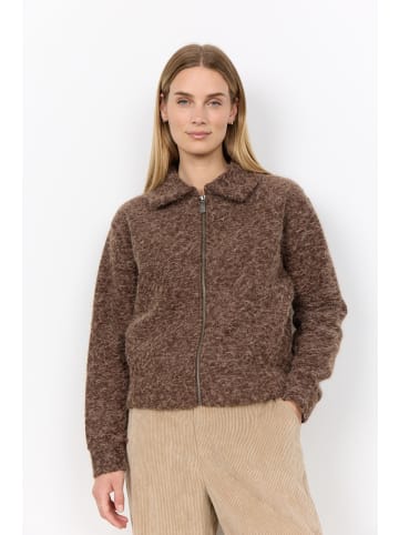 soyaconcept SC-HIRA 2 Jacke mit Fuzzy-Druck in Chocolate Plum Melange
