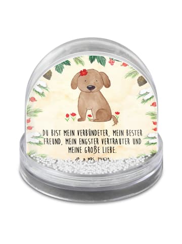 Mr. & Mrs. Panda Weihnachtskugel Hund Dame mit Spruch in Naturpapier