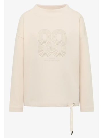 Cecil Embroidery FP Funnel Neck in Pearl Beige
