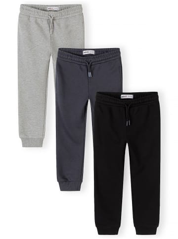 Minoti 3-er Pack Jogginghose 29FLEECE288 in schwarz