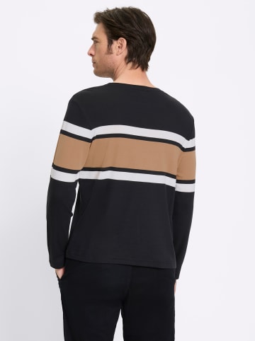 WITT WEIDEN Langarm-Shirt in schwarz-camel