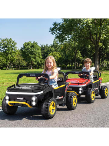 COSTWAY Elektroauto für Kinder 2-Sitzer ab 3 Jahren in Schwarz