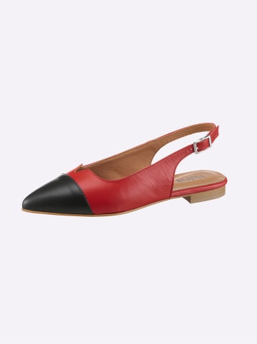 Heine Slingballerina in rot-schwarz